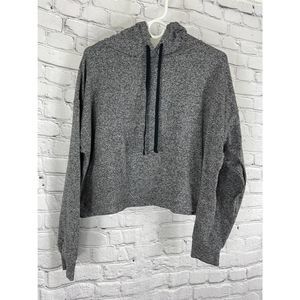 Zella hoodie crop gray size medium
